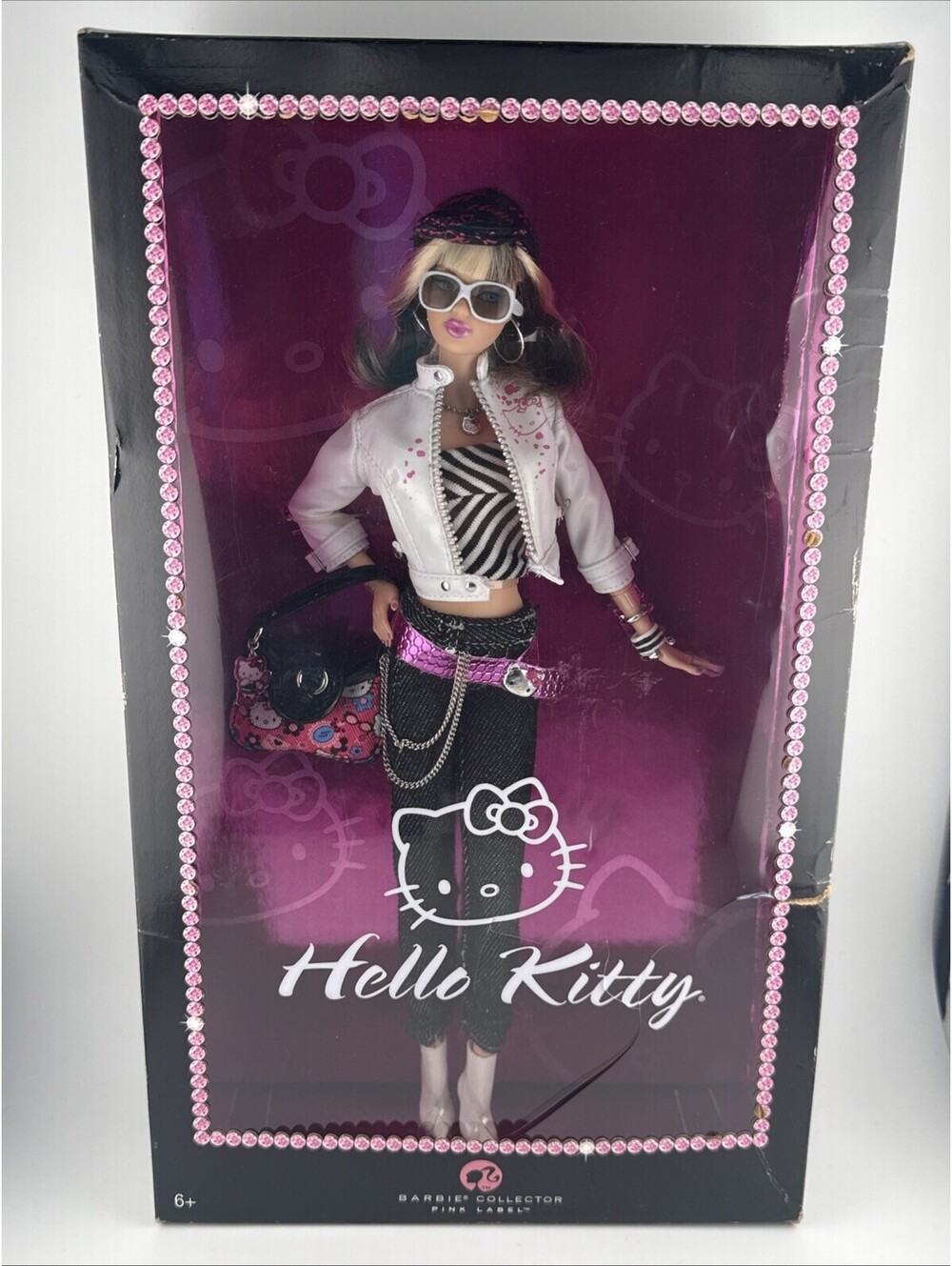 Collector Hello Kitty BARBIE Doll  Pink Label 2007 L4687  W/Sunglasses Mattel